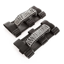 Load image into Gallery viewer, Rugged Ridge Paracord Grab Handles Gray/Black Pair - Main Product View