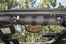 Load image into Gallery viewer, Rugged Ridge Paracord Grab Handles Red/Black Pair - Side View