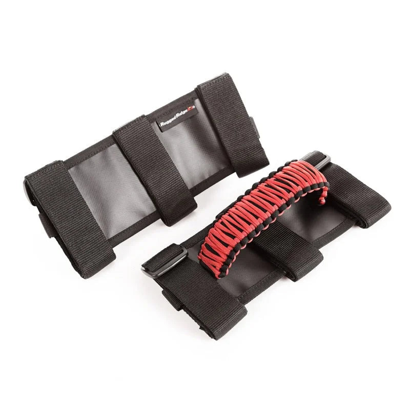 Rugged Ridge Paracord Grab Handles Red/Black Pair - Additional View 5