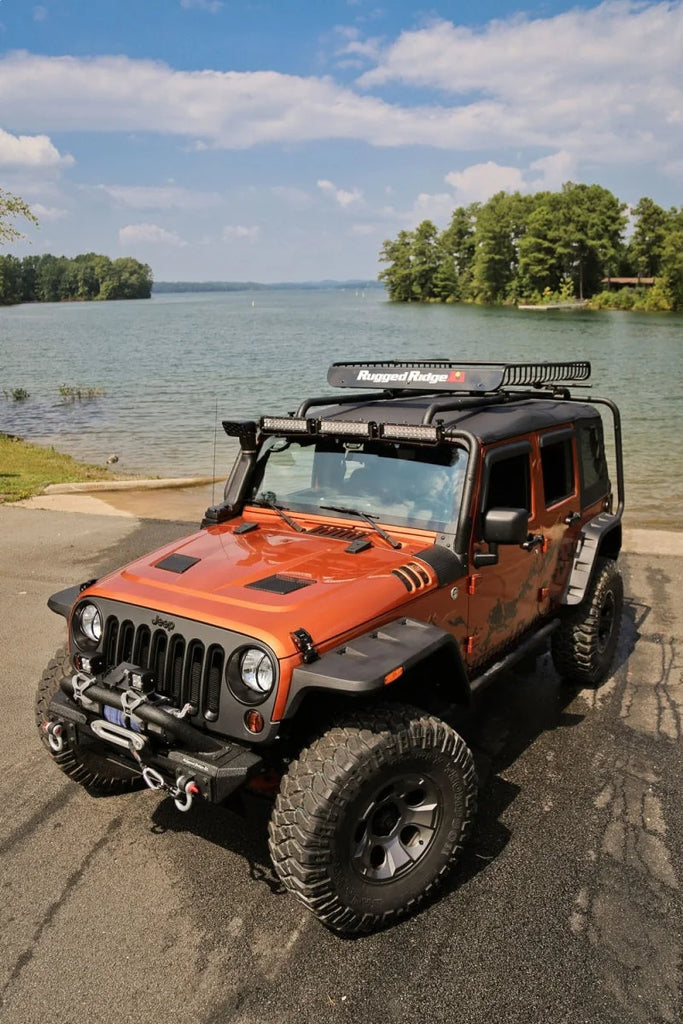 Rugged Ridge Performance Vented Hood 07-18 Jeep Wrangler JK - Detail View