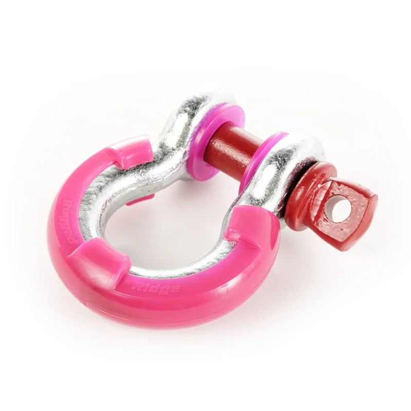 Rugged Ridge Pink 3/4in D-Ring Isolator Kit - Installation View