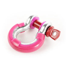 Load image into Gallery viewer, Rugged Ridge Pink 3/4in D-Ring Isolator Kit - Installation View