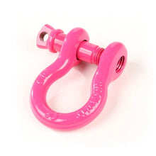 Load image into Gallery viewer, Rugged Ridge Pink 3/4in D-Ring Shackles - Installation View