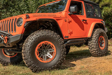 Load image into Gallery viewer, Rugged Ridge RRC Rocker Guards 18-20 Jeep Wrangler JL 2 Door - Back View