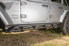 Load image into Gallery viewer, Rugged Ridge RRC Rocker Guards 2018-20 Jeep Wrangler JL 4 Door - Detail View