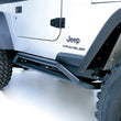 Load image into Gallery viewer, Rugged Ridge RRC Rocker Guards Black 87-06 Jeep Wrangler - Main Product View