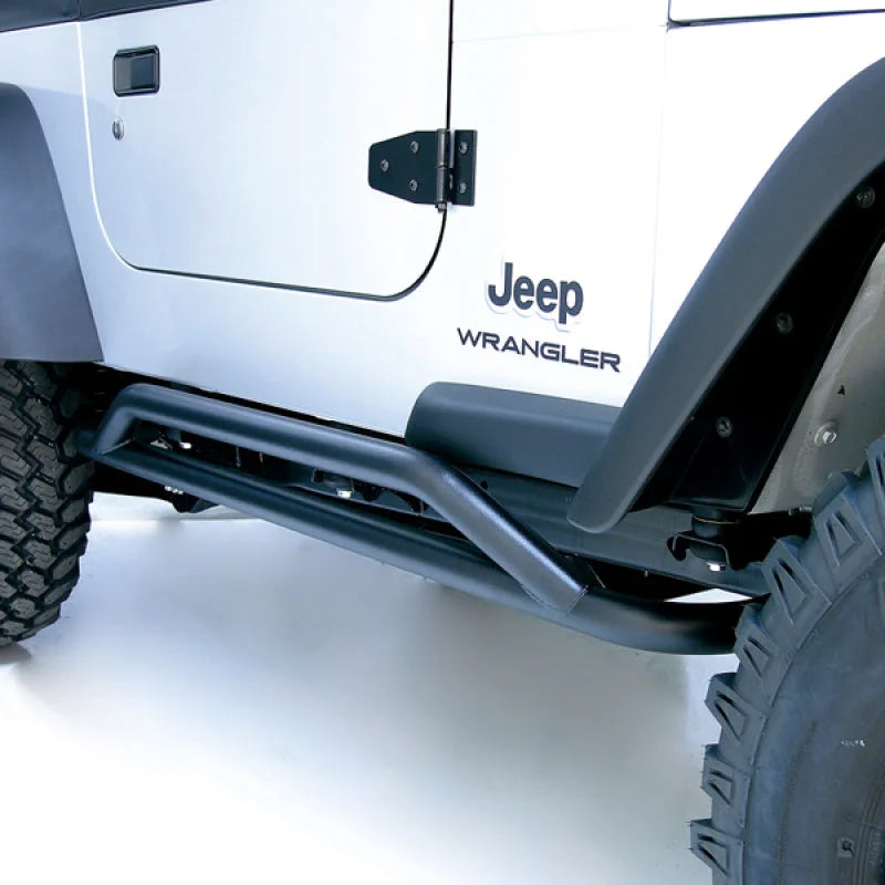 Rugged Ridge RRC Rocker Guards Black 87-06 Jeep Wrangler - Main Product View