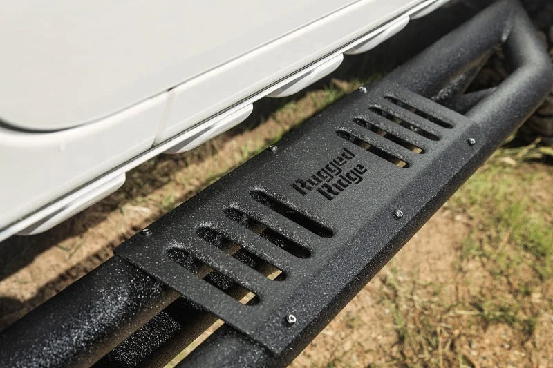 Rugged Ridge RRC Side Armor Guard Plates 07-18 Jeep Wrangler JKU - Back View