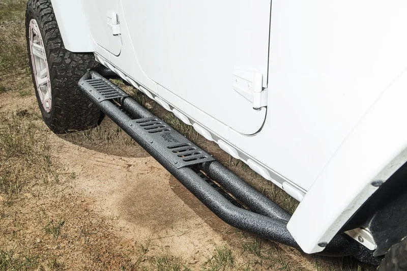 Rugged Ridge RRC Side Armor Guard Plates 07-18 Jeep Wrangler JKU - Installation View