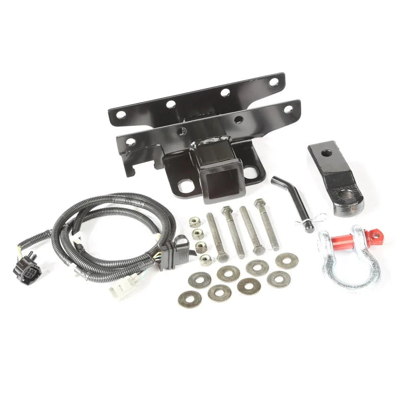 Rugged Ridge Receiver Hitch Kit D-Shackle 07-18 Jeep Wrangler - Side View