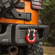 Load image into Gallery viewer, Rugged Ridge Red 3/4in D-Ring Isolator Kit - Back View
