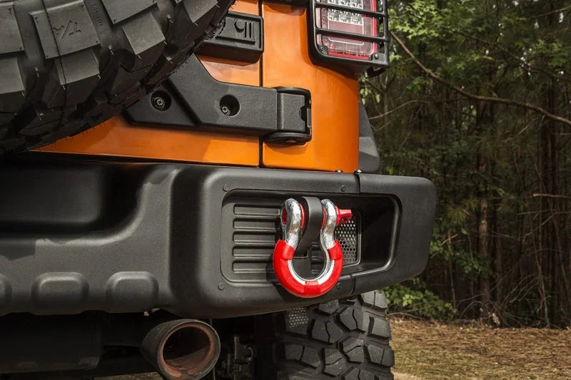 Rugged Ridge Red 3/4in D-Ring Isolator Kit - Back View