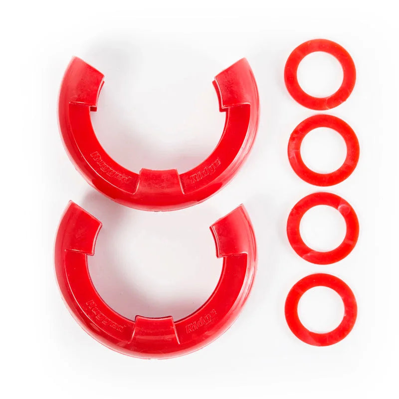 Rugged Ridge Red 7/8in D-Ring Isolator Kit - Main Product View