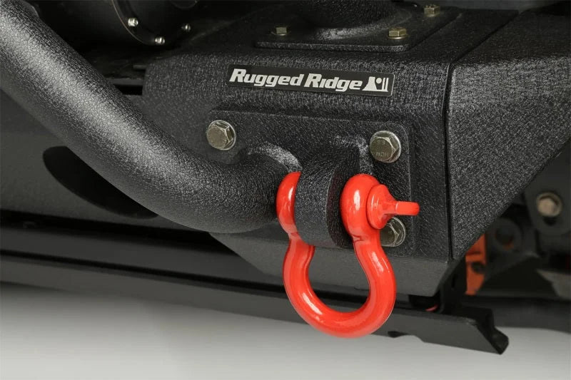 Rugged Ridge Red 7/8in D-Shackles - Side View