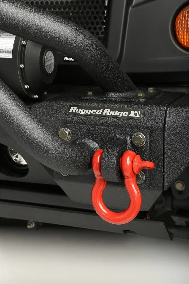 Rugged Ridge Red 7/8in D-Shackles - Back View