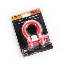 Load image into Gallery viewer, Rugged Ridge Red 9500lb 3/4in D-Ring - Back View