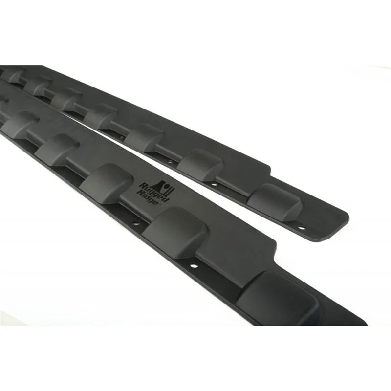 Rugged Ridge Rocker Guard Kit Body Armor 4 Door 07-18 Jeep Wrangler JK - Back View
