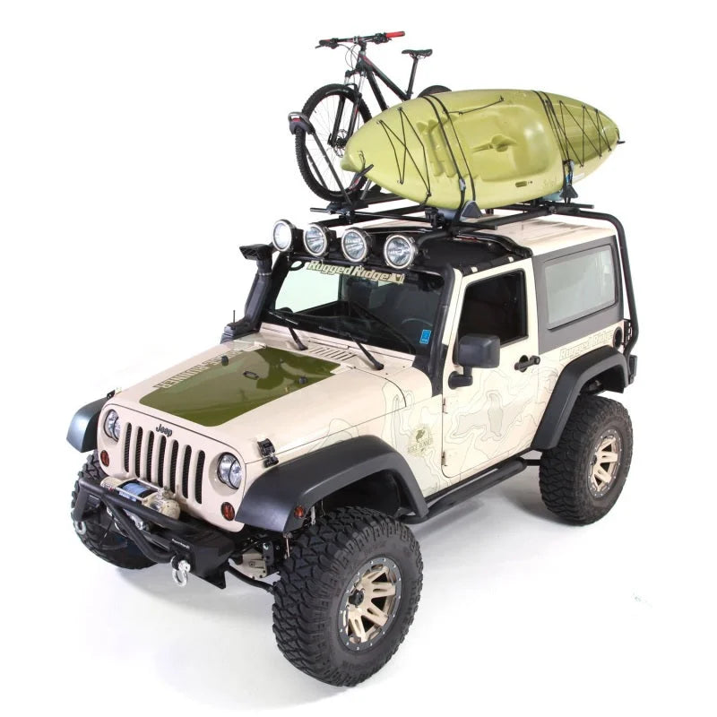 Rugged Ridge Roof Rack 07-18 Jeep 2-Door Jeep Wrangler - Side View