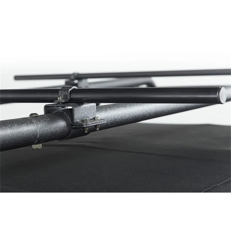 Rugged Ridge Round 56.5in Sherpa Roof Rack Crossbars - Side View