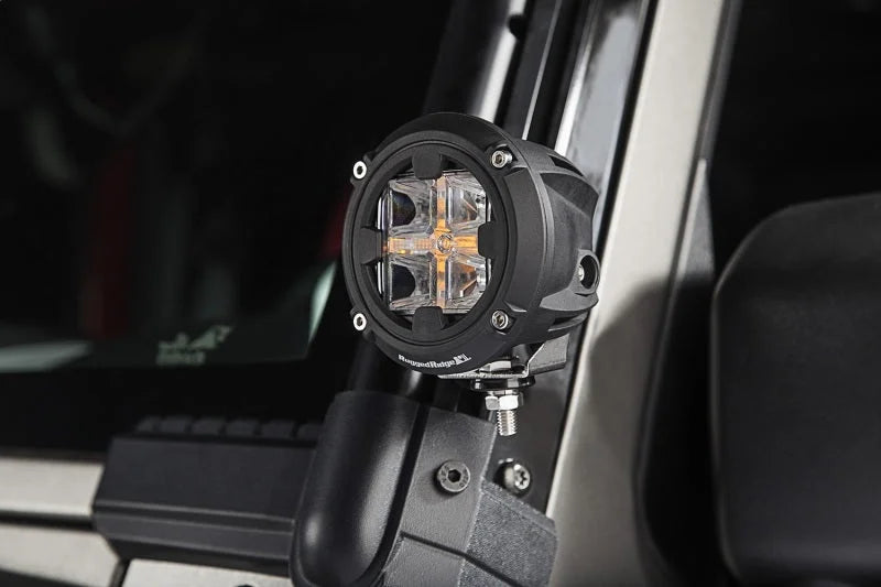 Rugged Ridge Round LED Light 3.5in Combo High/Low Beam - Installation View