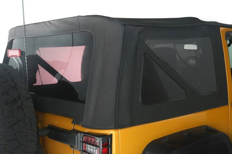 Rugged Ridge Sailcloth Soft Top Black Diamond 10-18 2-Door JK - Installation View