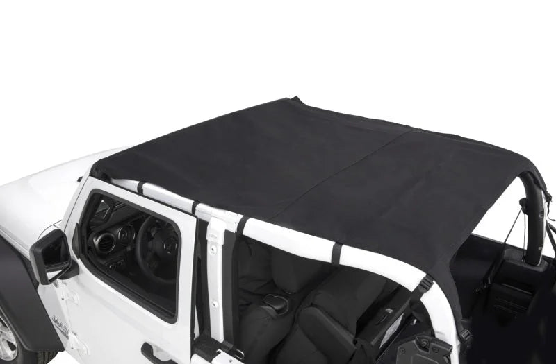 Rugged Ridge Savannah Brief Top Diamond Black 10-18 Jeep Wrangler JL 2-Door - Side View