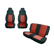 Load image into Gallery viewer, Rugged Ridge Seat Cover Kit Black/Red 97-02 Jeep Wrangler TJ
