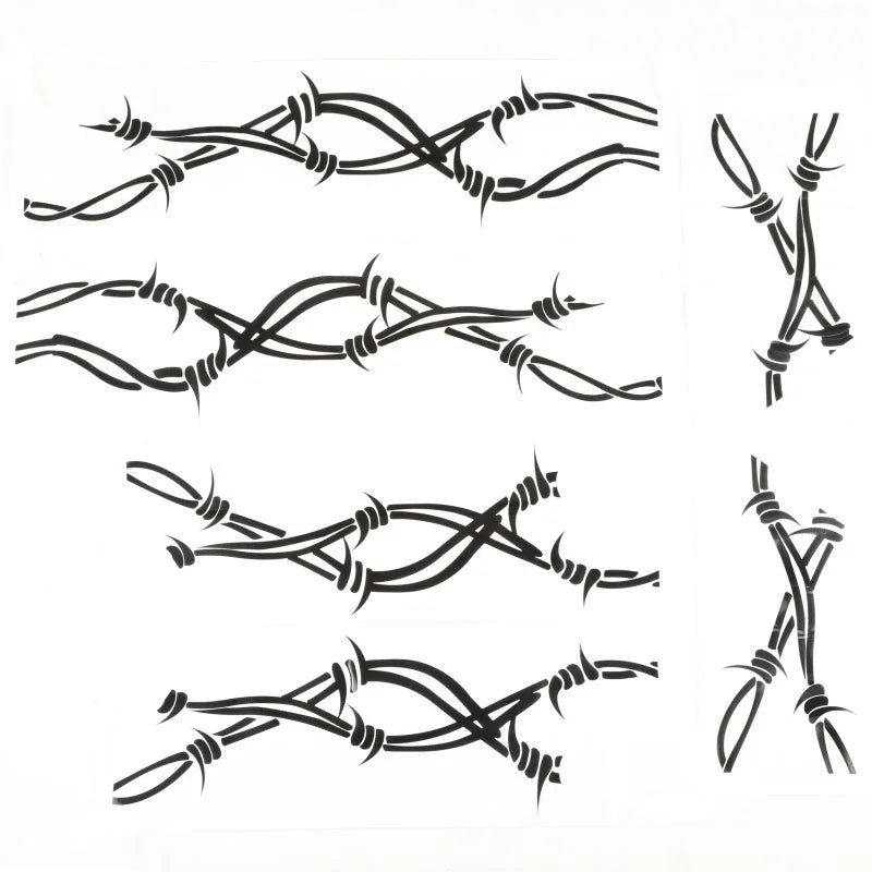 Rugged Ridge Side Decals Pair Barbed Wire 07-18 Jeep Wrangler - Main Product View
