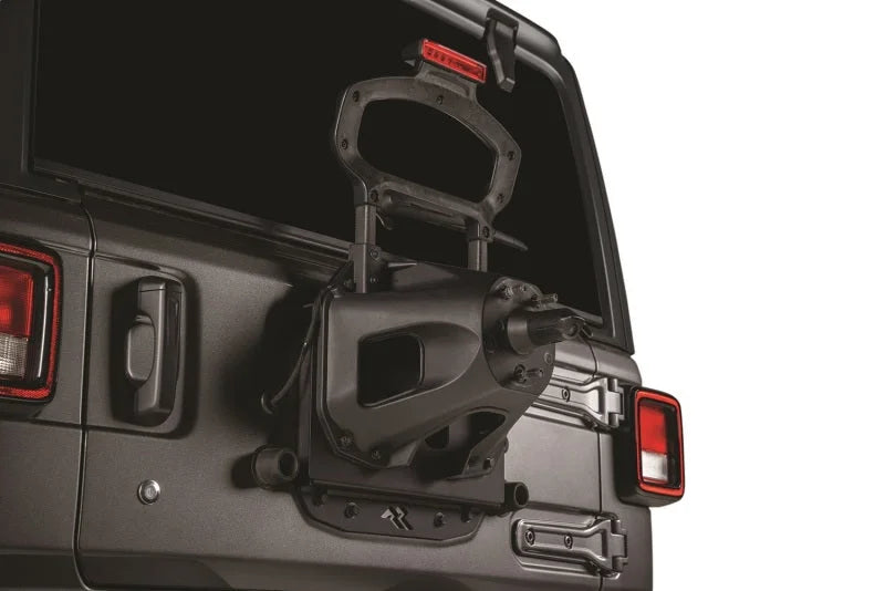 Rugged Ridge Spare Tire Relocation Bracket 18-20 Jeep Wrangler JL - Installation View