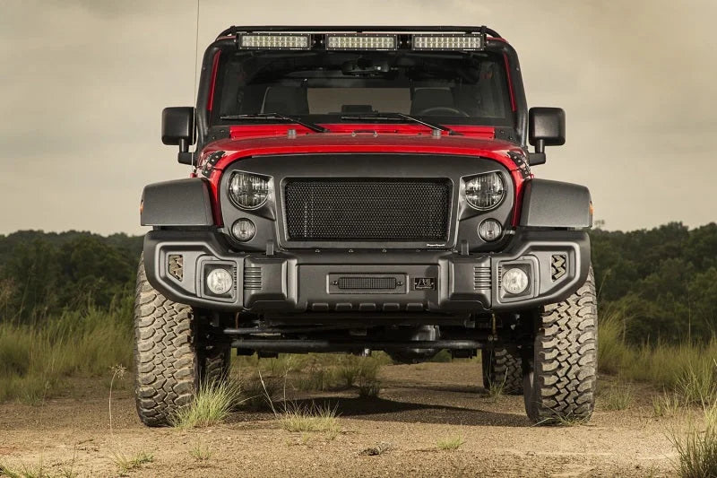 Rugged Ridge Spartacus Front Bumper Black 07-18 Jeep Wrangler - Side View