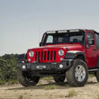 Load image into Gallery viewer, Rugged Ridge Spartacus Front Bumper Black 07-18 Jeep Wrangler - Installation View