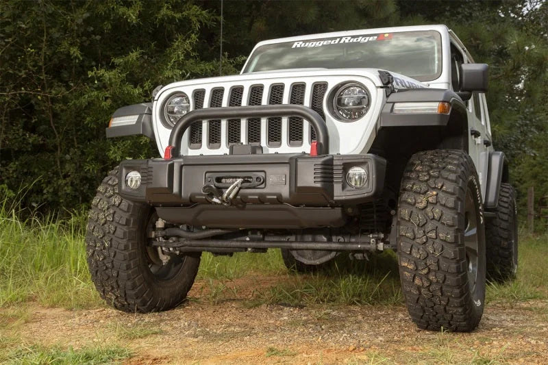 Rugged Ridge Spartacus Front Bumper Overrider 18-20 Jeep Wrangler JL/JT - Side View