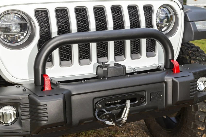 Rugged Ridge Spartacus Front Bumper Overrider 18-20 Jeep Wrangler JL/JT - Back View