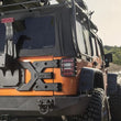Load image into Gallery viewer, Rugged Ridge Spartacus HD Tire Carrier Kit 07-18 Jeep Wrangler - Installation View