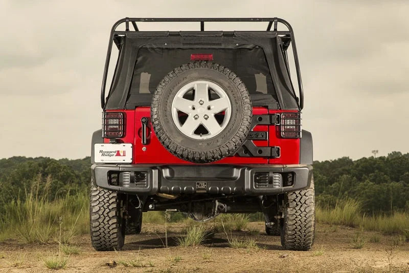 Rugged Ridge Spartacus Rear Bumper Black 07-18 Jeep Wrangler - Side View