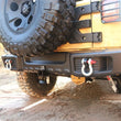 Load image into Gallery viewer, Rugged Ridge Spartacus Rear Bumper Black 07-18 Jeep Wrangler - Back View