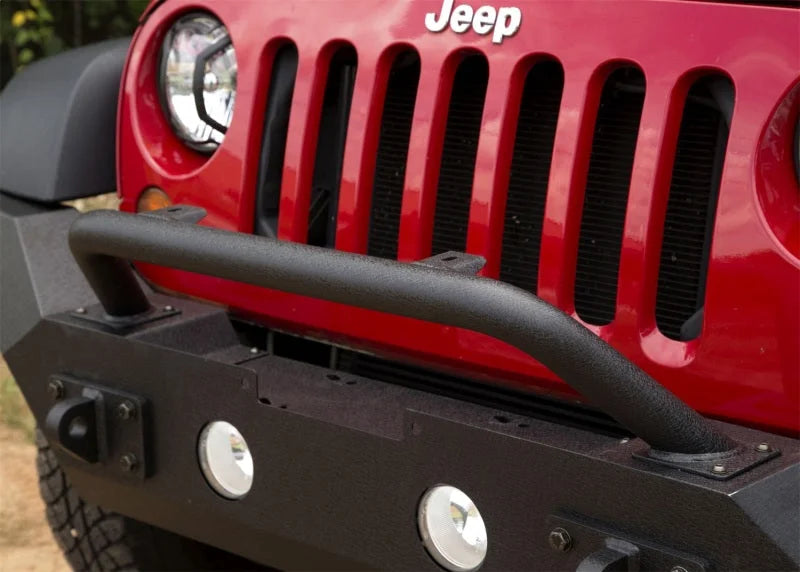 Rugged Ridge Spartan Front Bumper HCE W/Overrider 07-18 Jeep Wrangler JK - Back View
