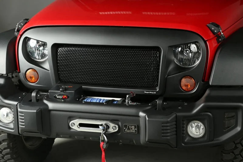 Rugged Ridge Spartan Grille 07-18 Jeep Wrangler JK - Installation View