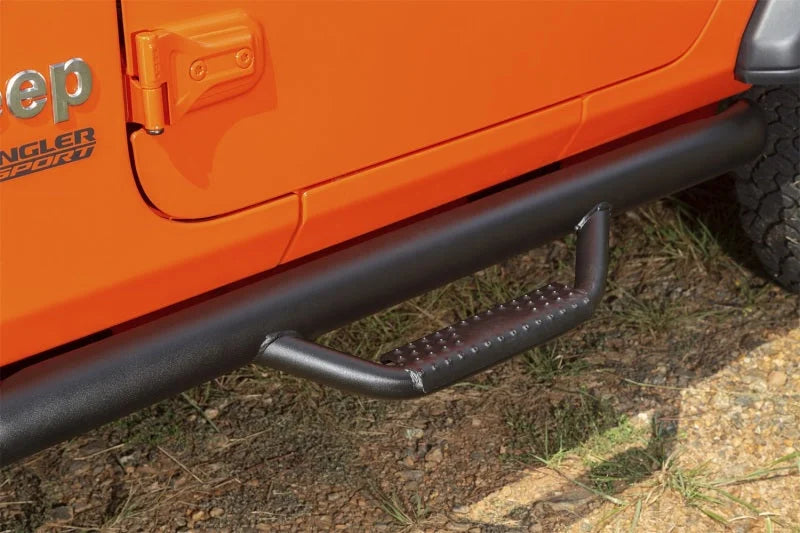 Rugged Ridge Spartan Nerf Bar Textured Black 18-20 Jeep Wrangler JL 2 Door - Side View