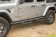 Load image into Gallery viewer, Rugged Ridge Spartan Nerf Bar Textured Black 18-20 Jeep Wrangler JL 4 Door - Back View
