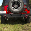 Load image into Gallery viewer, Rugged Ridge Spartan Rear Bumper Full Width 07-18 Jeep Wrangler JK - Back View