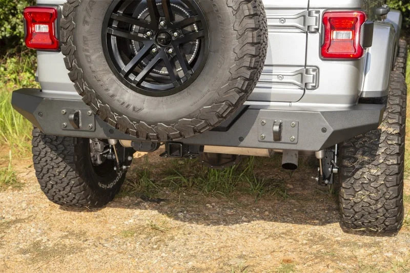 Rugged Ridge Spartan Rear Bumper Full Width 18-20 Jeep Wrangler JL - Side View