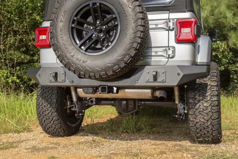 Rugged Ridge Spartan Rear Bumper Full Width 18-20 Jeep Wrangler JL - Back View