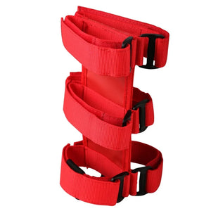 Rugged Ridge Sport Bar Fire Extinguisher Holder Red fits 1955-1958 Jeep Willys / 1959-1966 Jeep CJ3 / 1959-1983 Jeep CJ5 /...