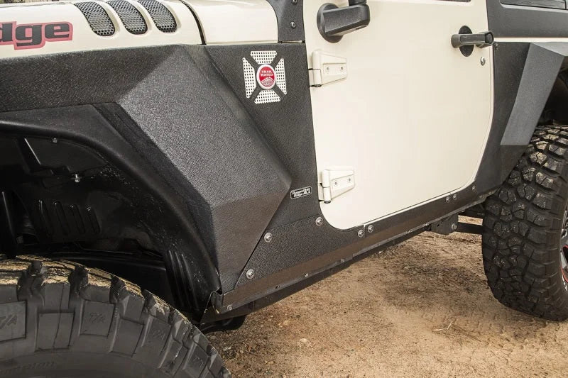 Rugged Ridge Steel Body Armor Cladding 07-18 Jeep Wrangler JK - Side View