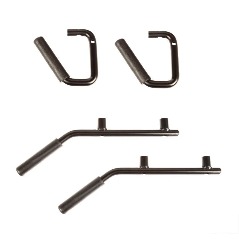 Rugged Ridge Steel Grab Handles F/R Kit Black 07-18 Jeep Wrangler JK/JKU - Main Product View