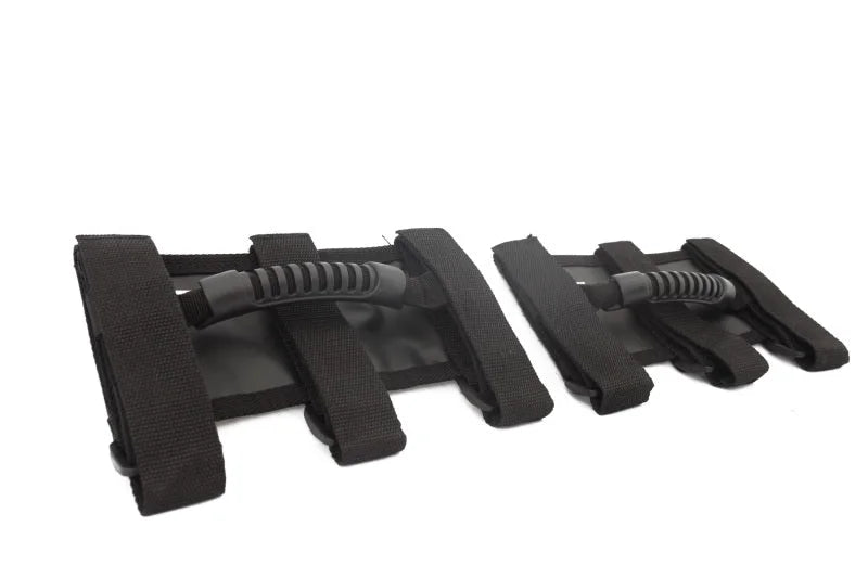 Rugged Ridge Steel Grab Handles F/R Kit Black 07-18 Jeep Wrangler JK/JKU - Side View