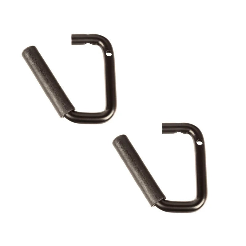 Rugged Ridge Steel Grab Handles Front Pair Black 07-18 Jeep Wrangler JK/JKU - Main Product View