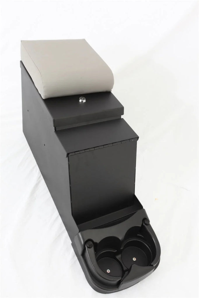 Rugged Ridge Stereo Security Console Gray 76-95 Jeep CJ / Jeep Wrangler - Side View