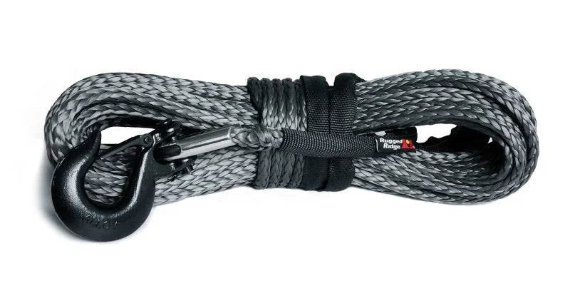 Rugged Ridge Synthetic Winch Line Dark Gray 7/16in x 90 Ft - Main Product View